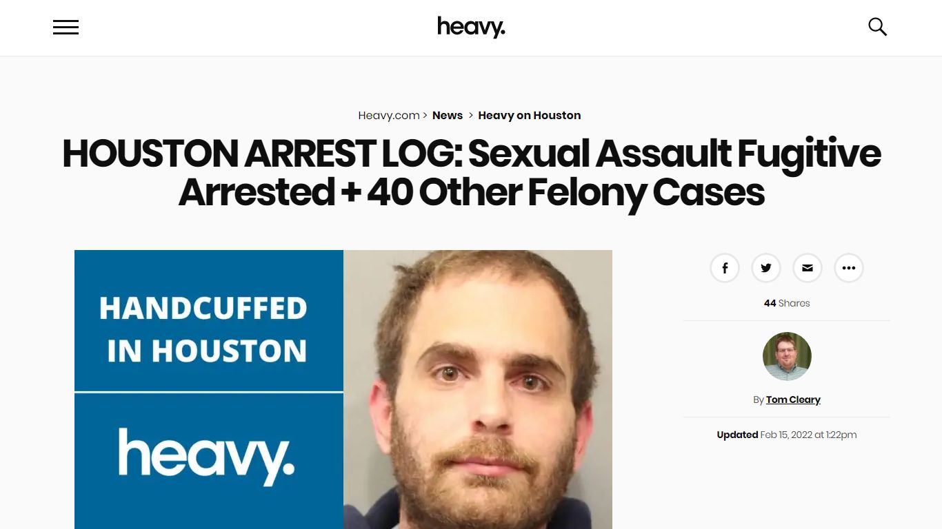 Handcuffed in Houston: Arrest Log for January 26, 2022 - Heavy.com